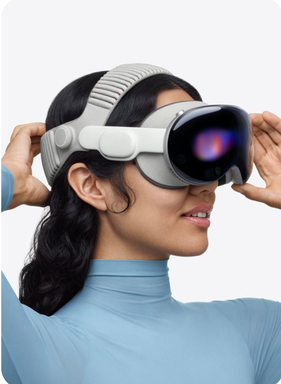 Apple Vision Proを装着する様子